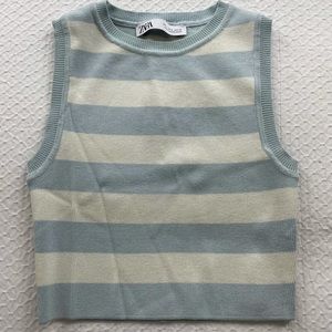 Zara High-neck tank, cropped. Worn once, no damage.